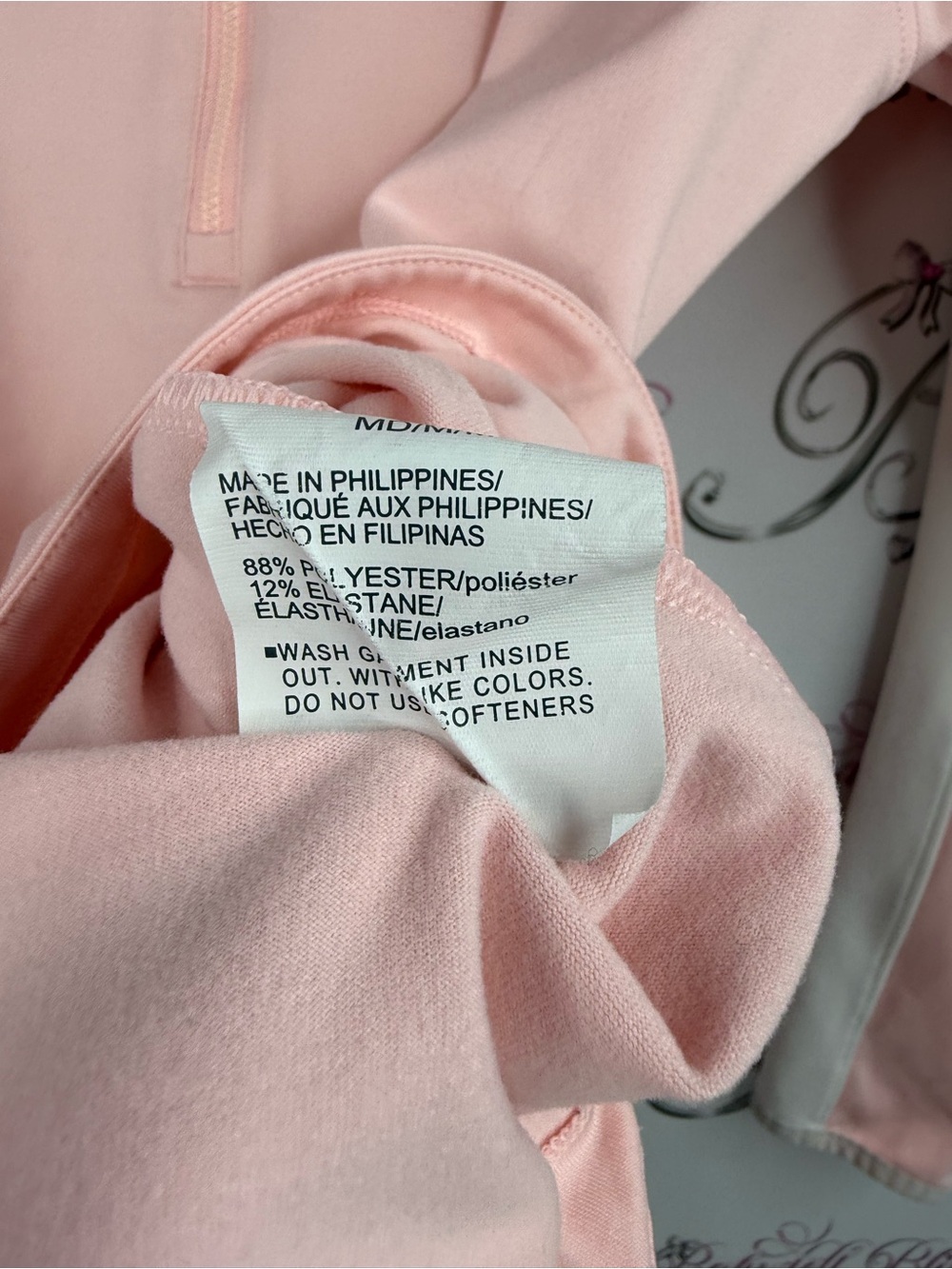 Under Armour sweater Light Pink and White Half-Zip Performance Pullover - Picture 7 of 15